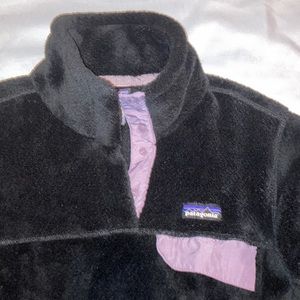 Patagonia women’s pullover black and purple